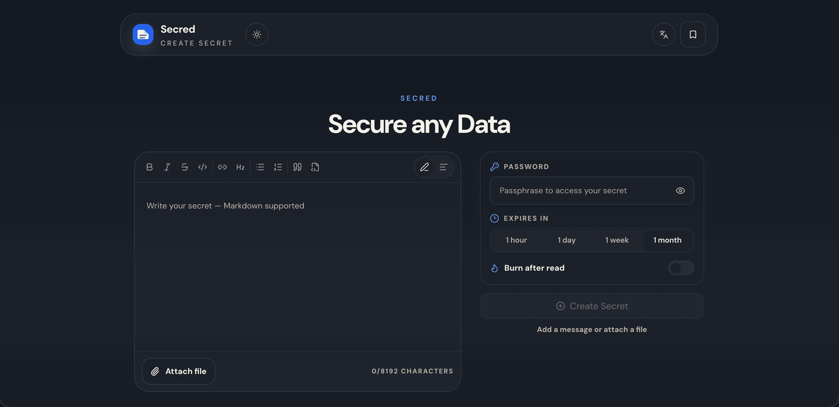 secred.link preview